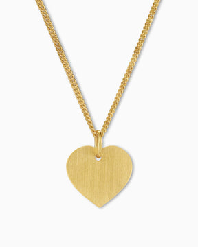 Heart necklace engraving plate pendant 13mm