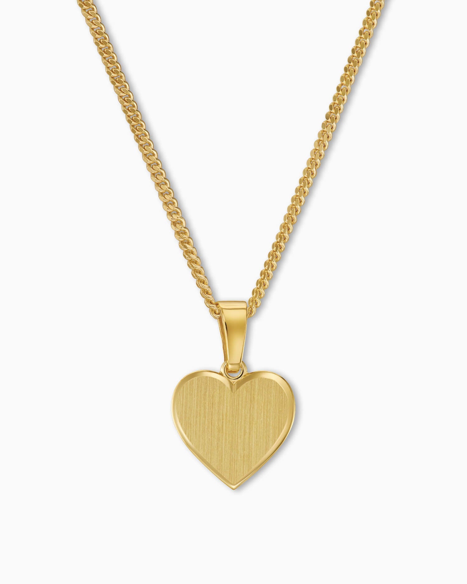 Heart necklace engraving plate pendant 10mm