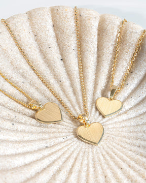 Heart necklace engraving plate pendant 10mm