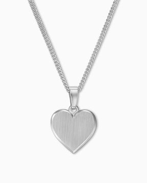 Heart necklace engraving plate pendant 12mm