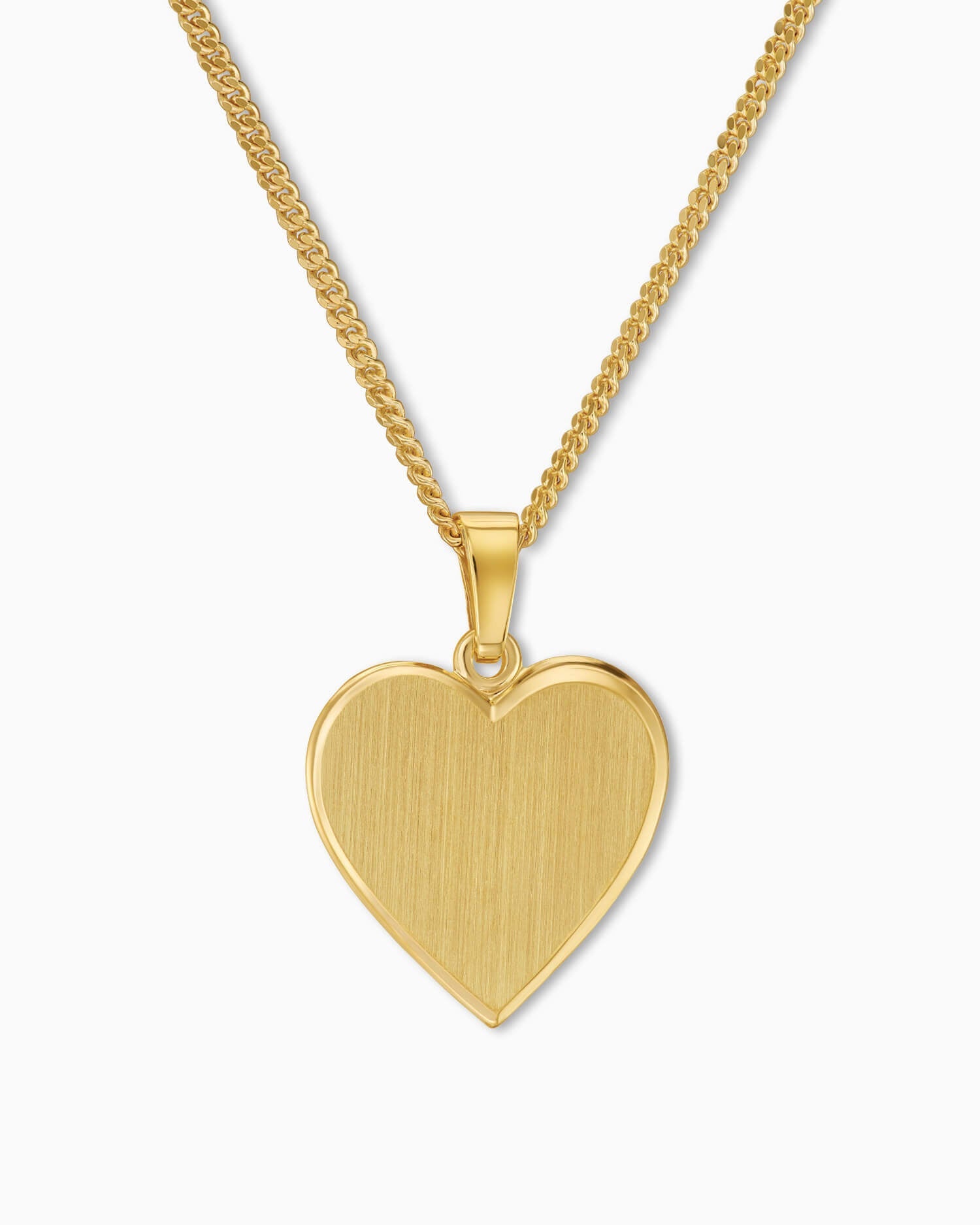 Heart necklace engraving plate pendant 15mm