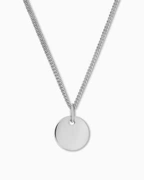 Engraving plate necklace pendant round 10mm