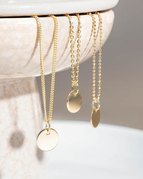 Engraving plates necklace pendant round 10mm-7