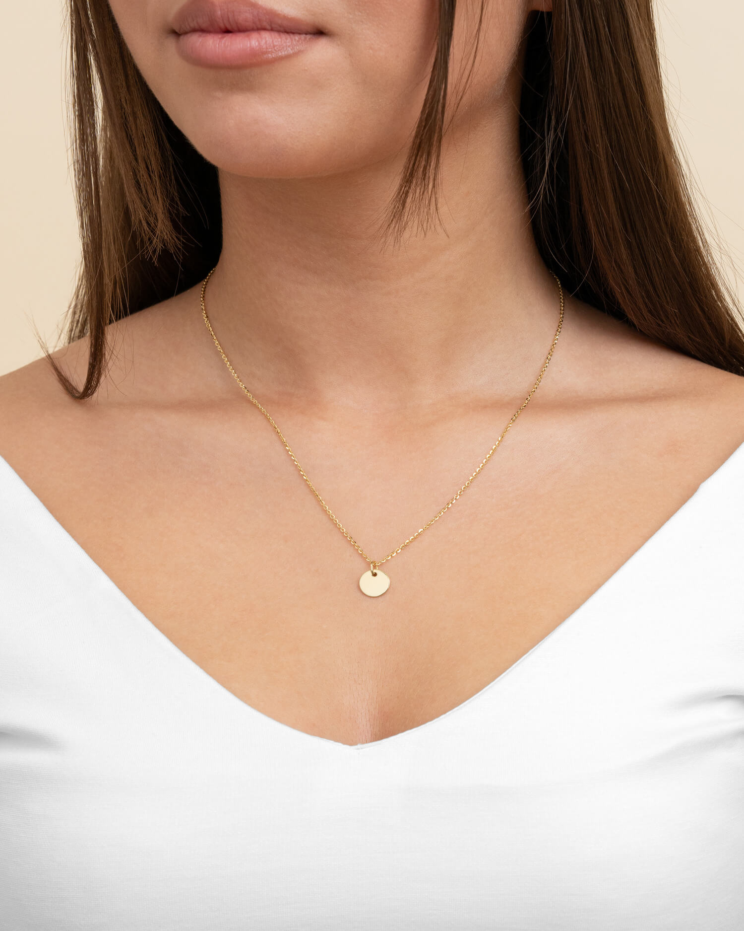 Engraving plates necklace pendant round 10mm-7