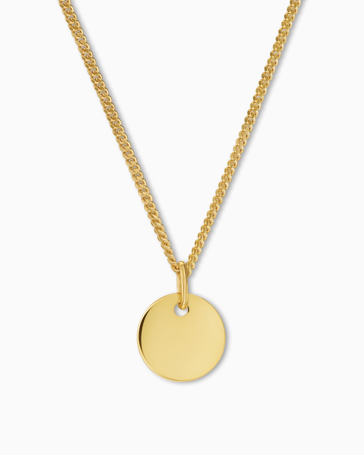 Engraving plates necklace pendant round 10mm