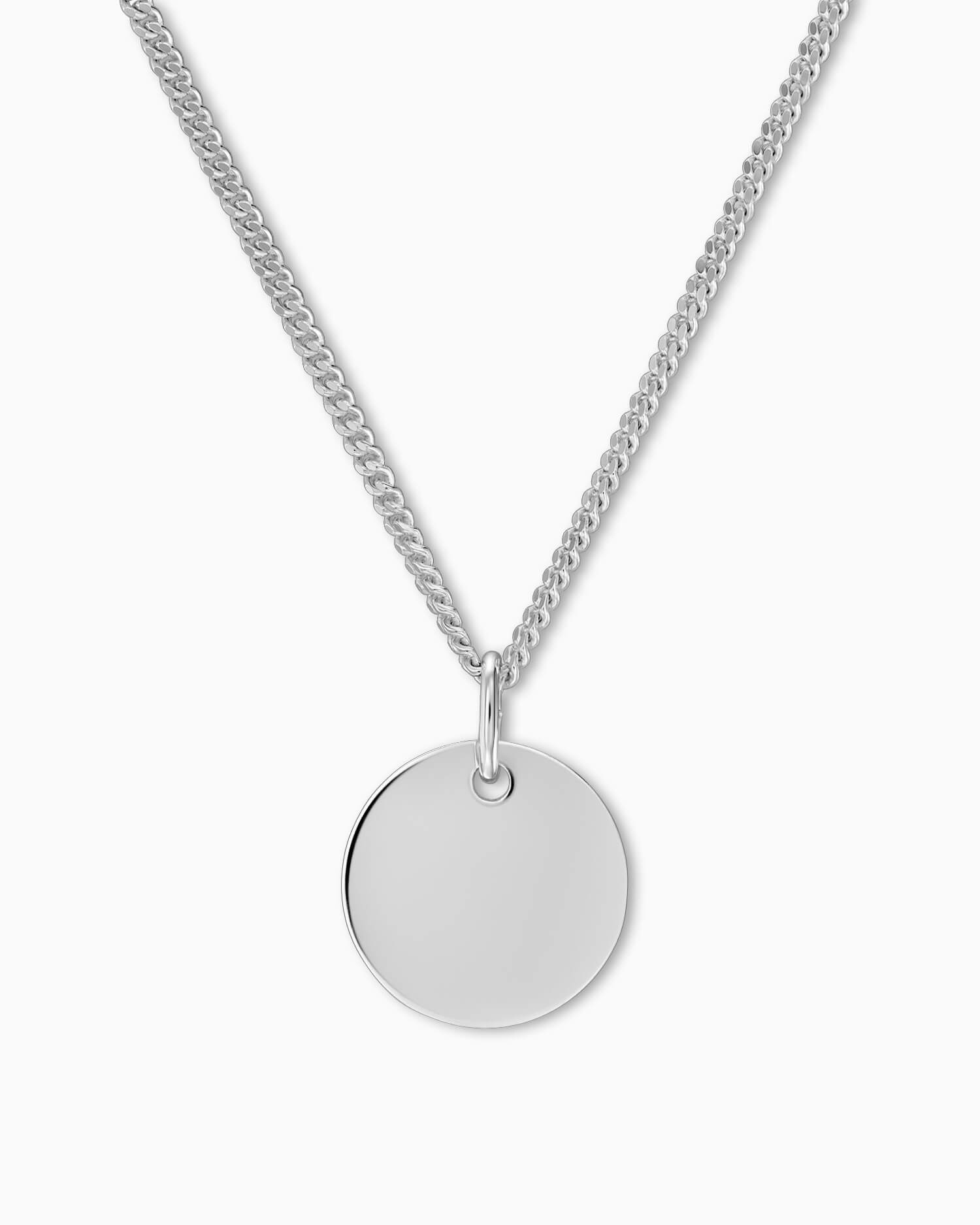 Engraving plates necklace pendant round 12mm