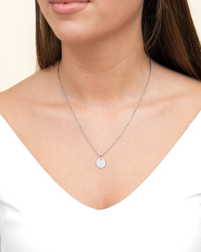 Engraving plates necklace pendant round 12mm-8