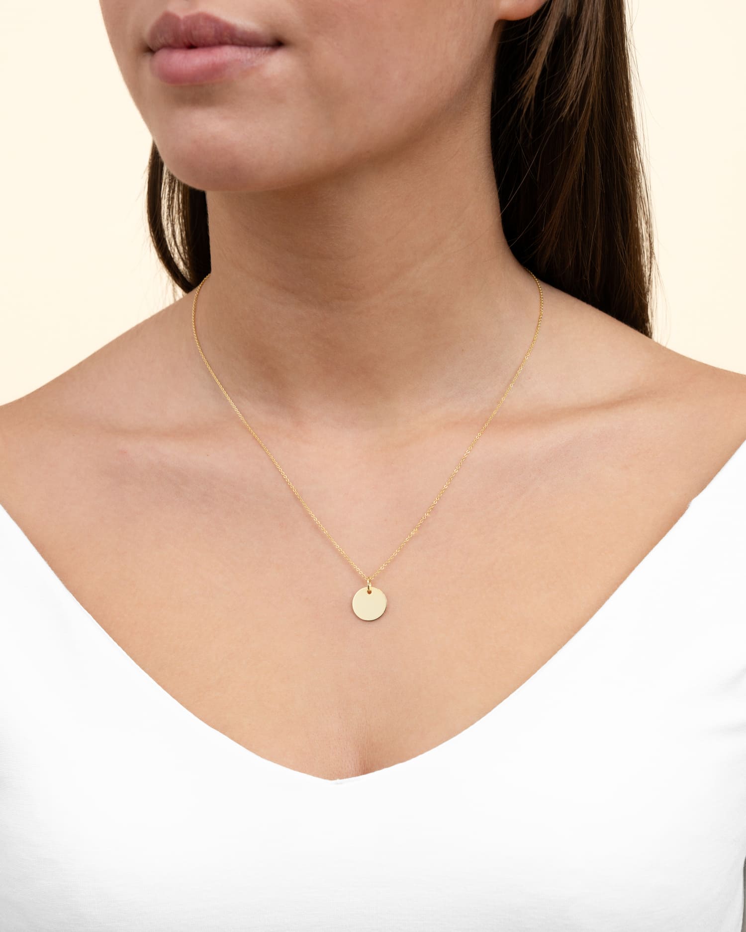 Engraving plates necklace pendant round 12mm-8