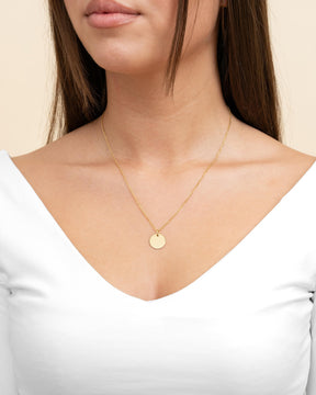 Engraving plates necklace pendant round 14mm-10