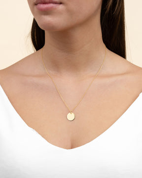 Engraving plates necklace pendant round 14mm-10