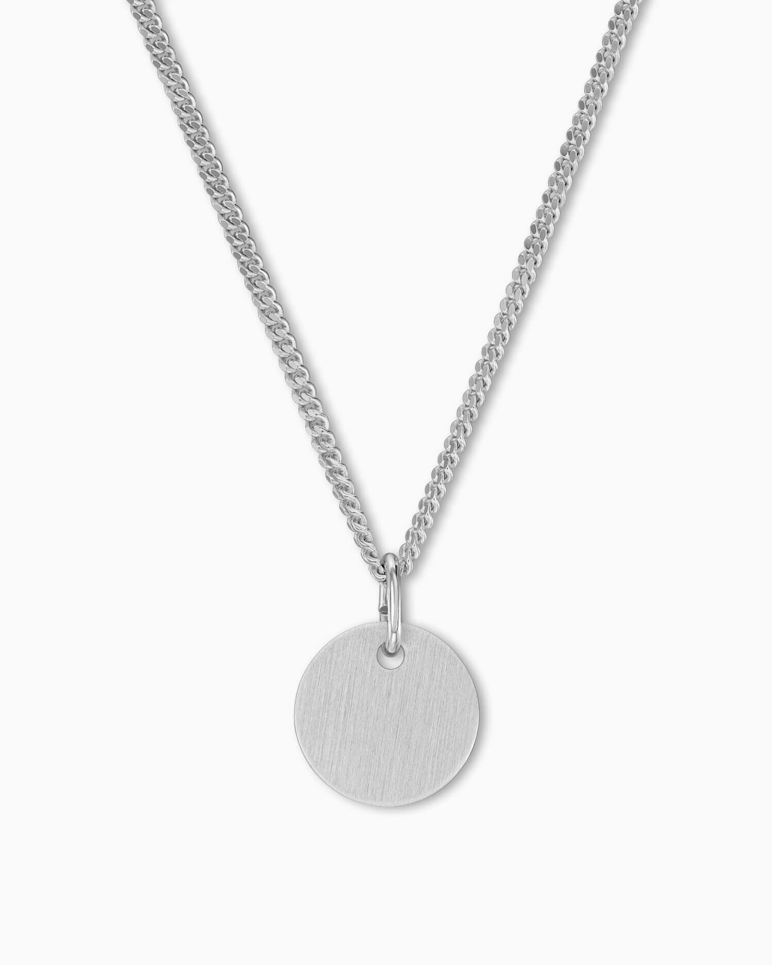 Engraving plates necklace pendant round 10mm-7