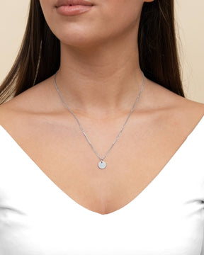 Engraving plates necklace pendant round 10mm-7