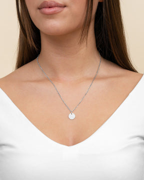 Engraving plates necklace pendant round 12mm