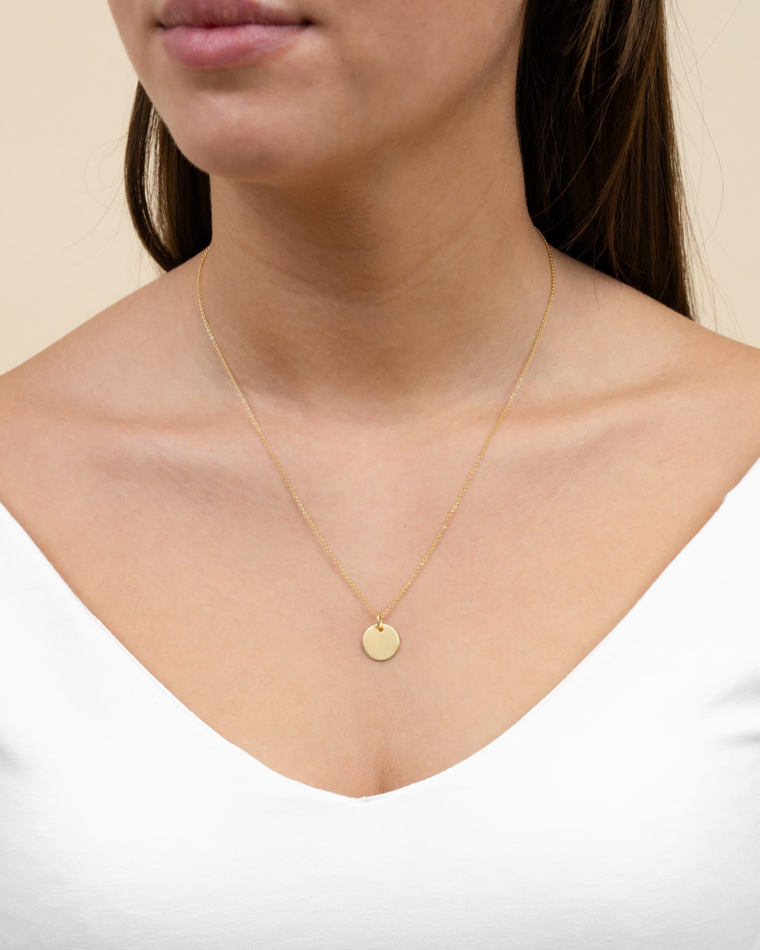 Engraving plates necklace pendant round 12mm-8