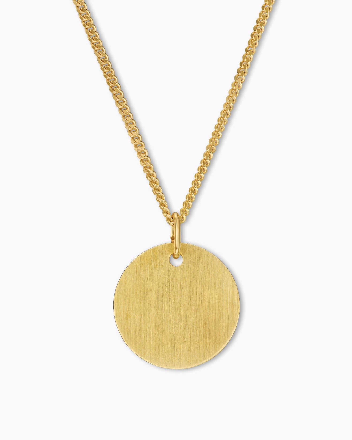 Engraving plates necklace pendant round 14mm-10