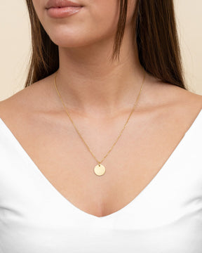 Engraving plates necklace pendant round 14mm