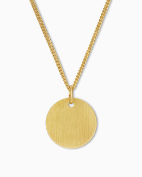 Engraving plates necklace pendant round 14mm