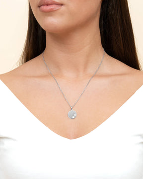 Engraving plates necklace pendant paw print 16mm-4