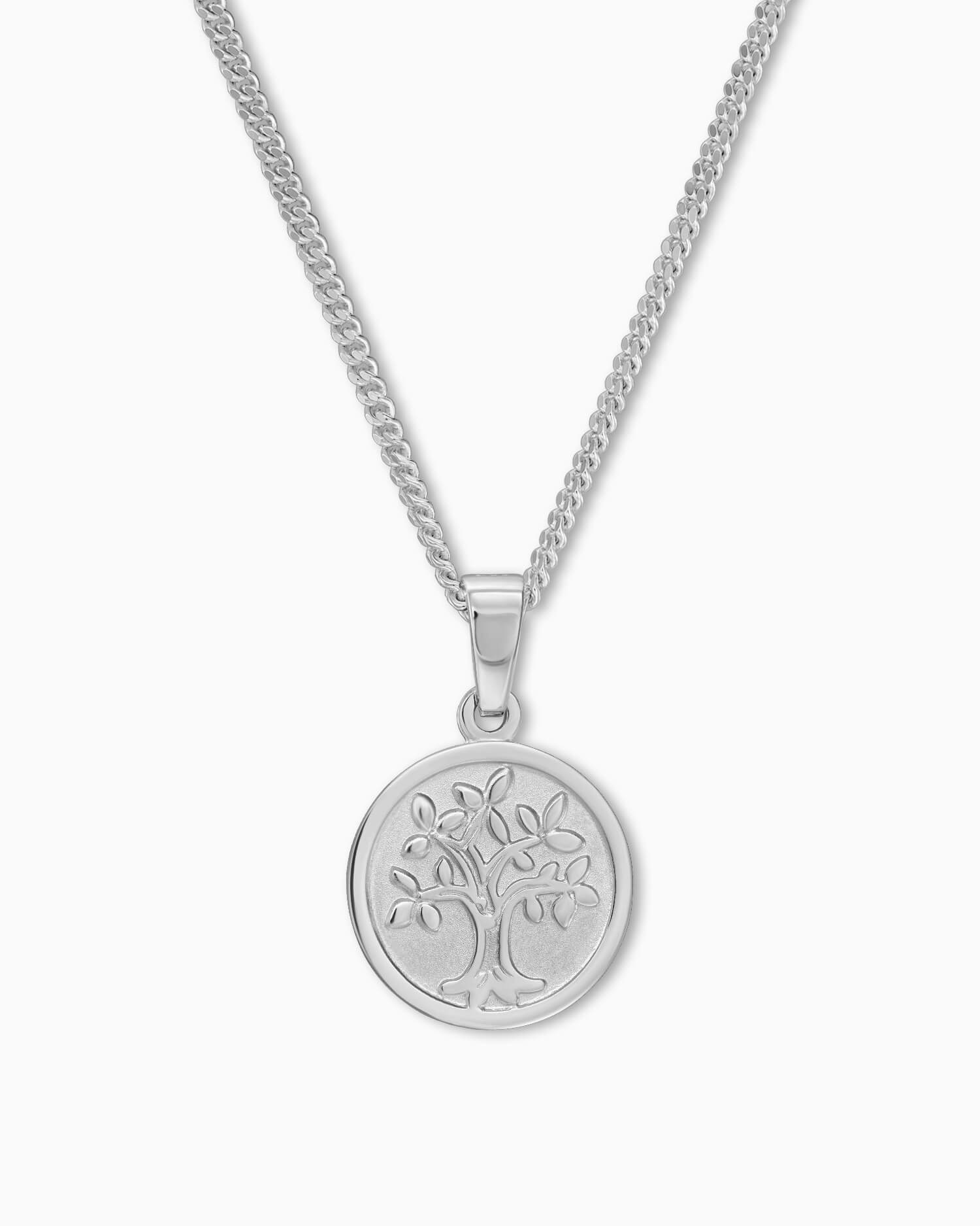 Engraving plates necklace pendant tree of life 12mm