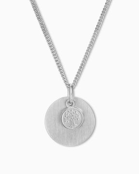 Engraving plates necklace pendant tree of life 12mm-4