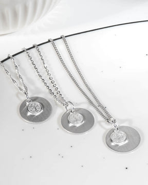 Engraving plates necklace pendant tree of life 12mm-4