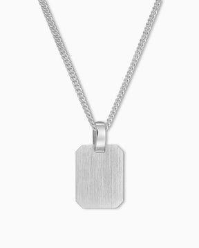 Engraving plates necklace pendant square