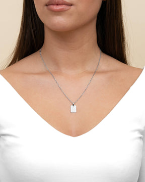 Engraving plates necklace pendant square