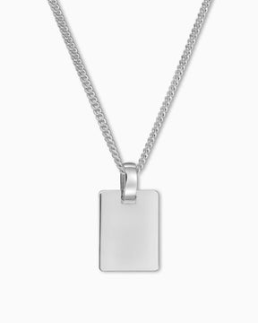 Engraving plates necklace pendant square-10