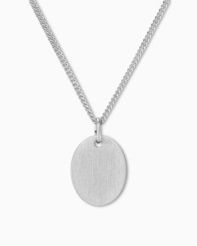 Engraving plates necklace pendant oval-12