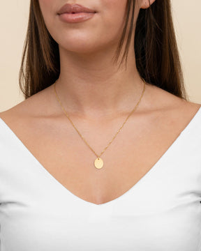 Engraving plates necklace pendant oval-12