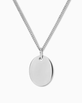 Engraving plates necklace pendant oval-12