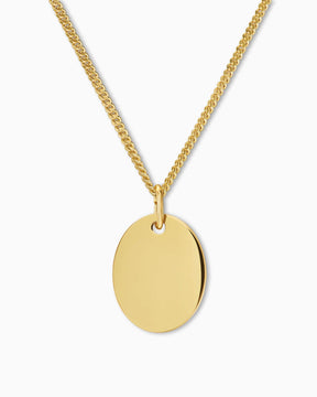 Engraving plates necklace pendant oval
