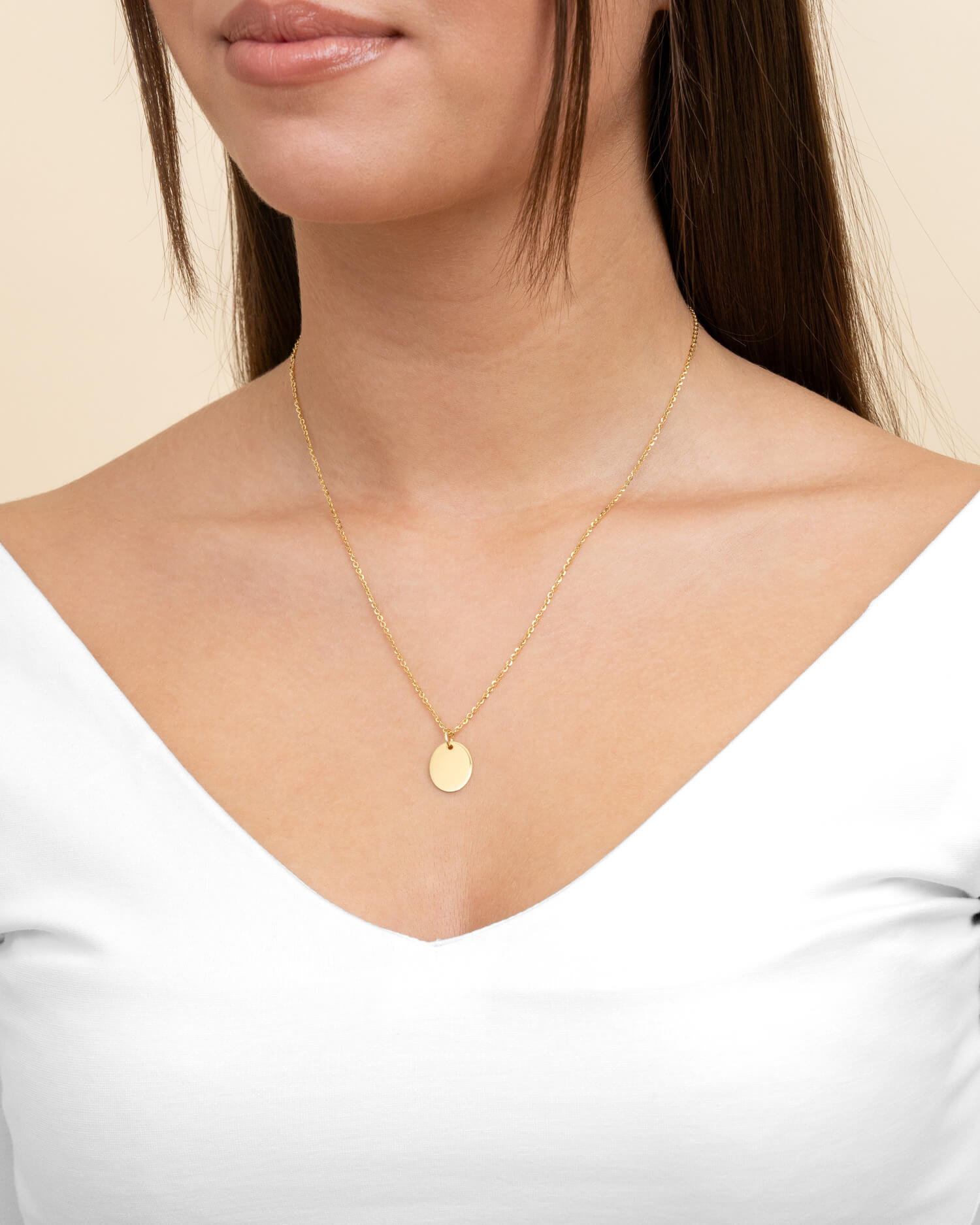 Engraving plates necklace pendant oval-12