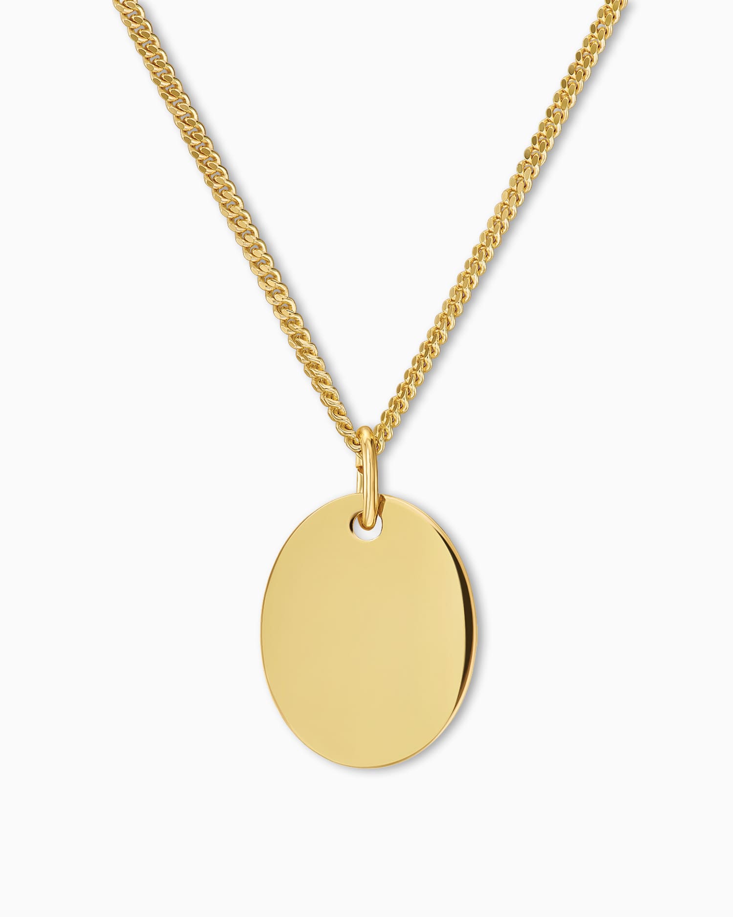 Engraving plates necklace pendant oval-12