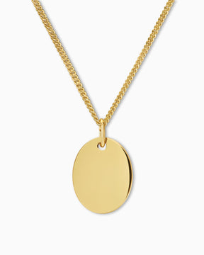 Engraving plates necklace pendant oval-12