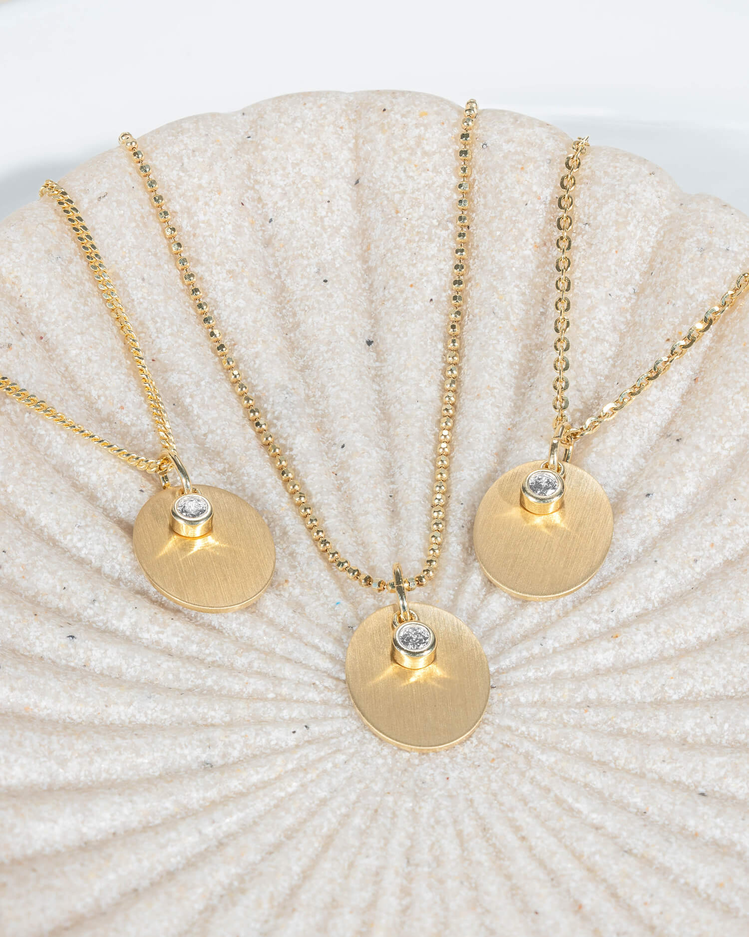 Engraving plates necklace pendant oval zirconia