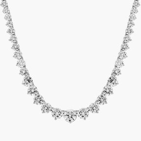 18 " Graduated Lab Grown Diamond Eternity Necklace In 14K White Gold (20 Ct. tw. - F-G / VS2-SI1)