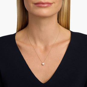 Bezel Lab-Grown Diamond Pendant In 14K Yellow Gold (1 Ct. tw. - F-G / VS2-SI1)