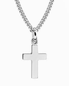 Cross necklace engraving plate pendant Polished