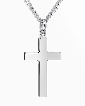 Cross necklace engraving plate pendant Polished