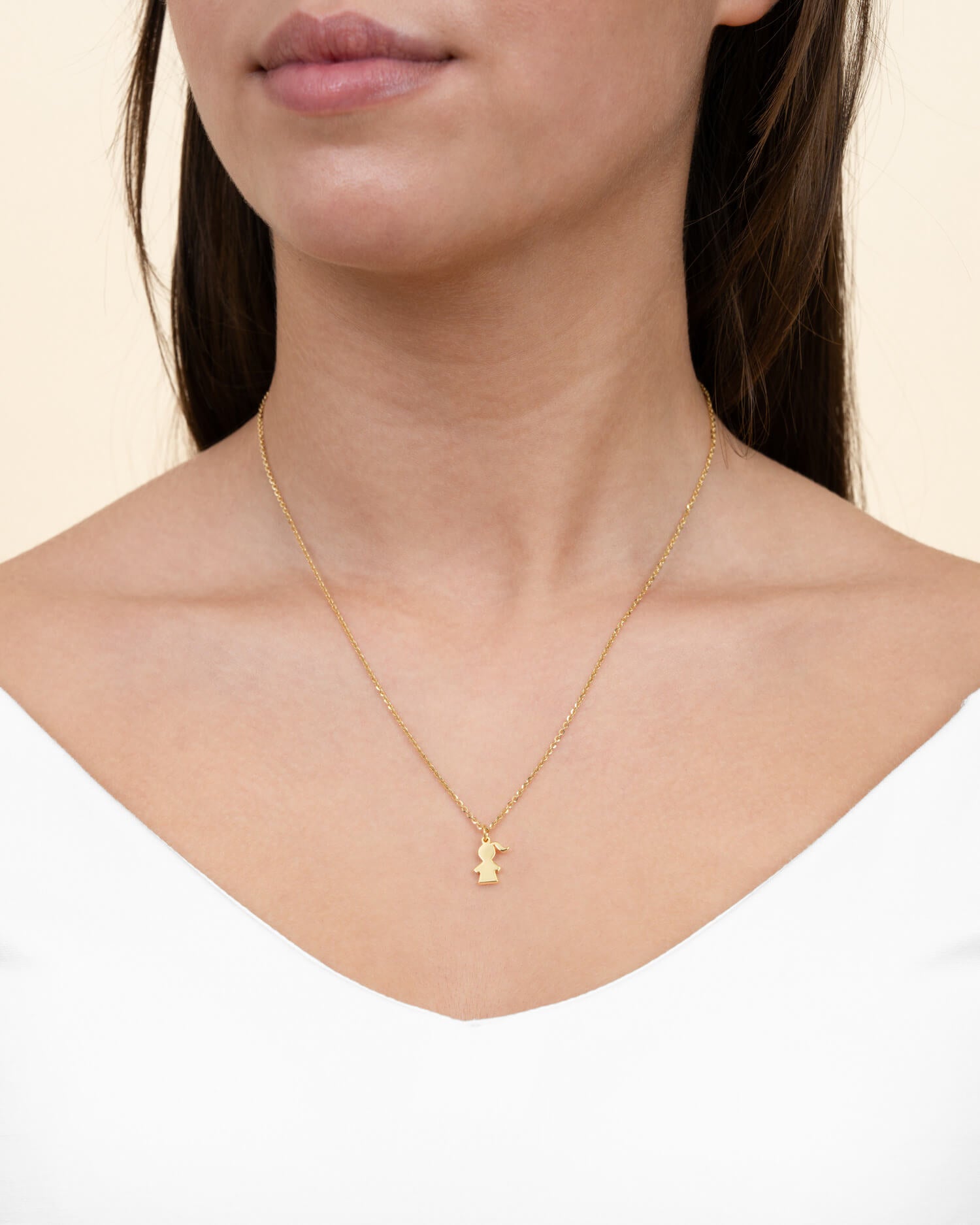 Girl's necklace pendant engraving plate-2