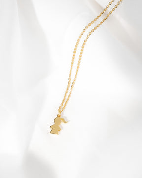 Girl's necklace pendant engraving plate-2