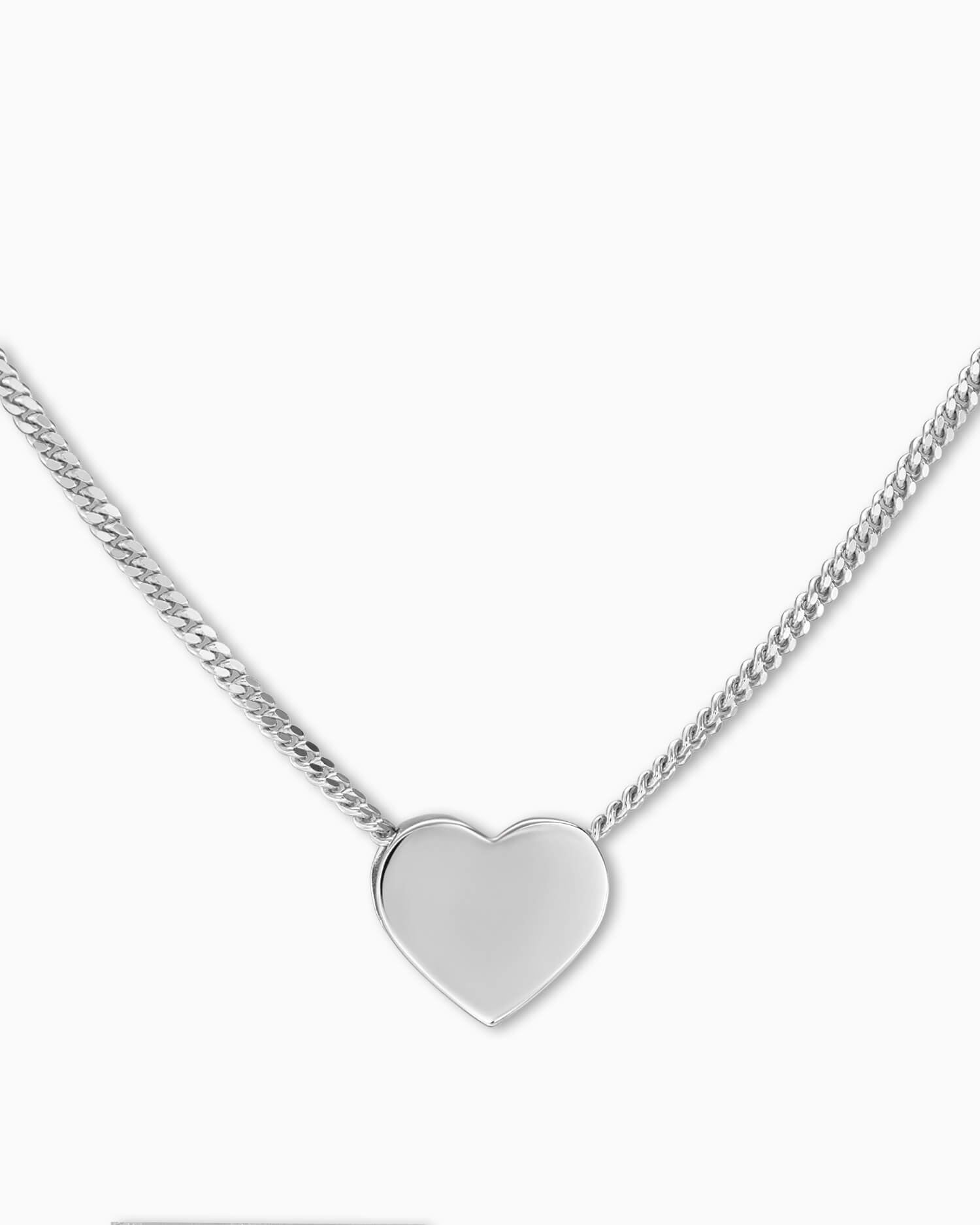 Heart necklace engraving plate pendant
