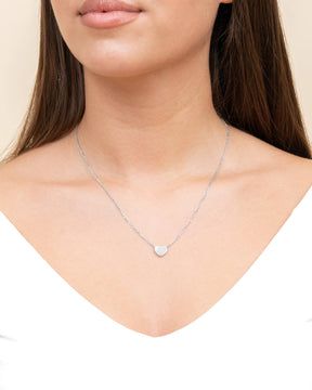 Heart necklace engraving plate pendant