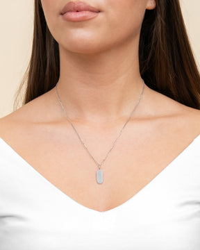 Engraving plates necklace pendant zirconia