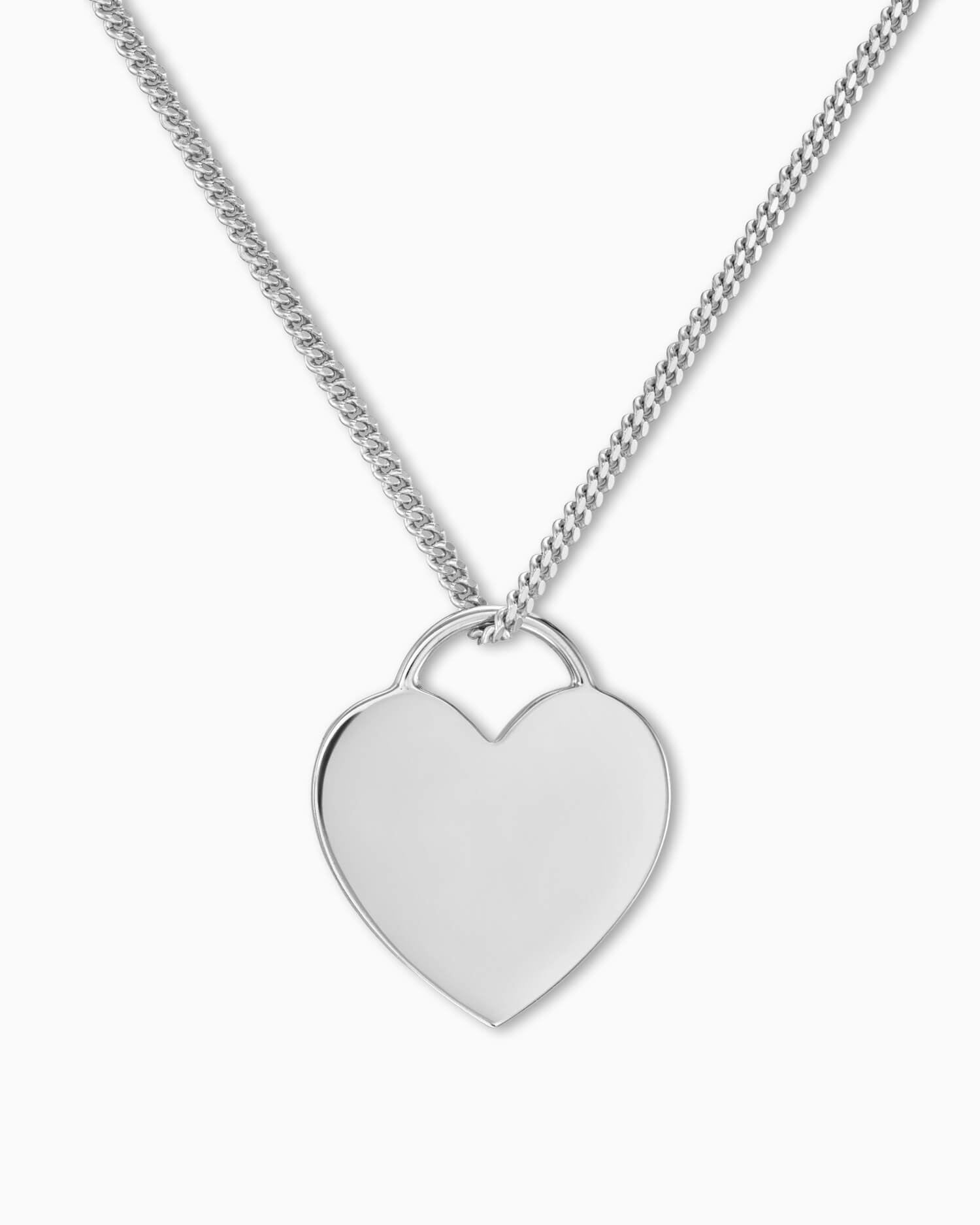 Heart necklace engraving plate pendant