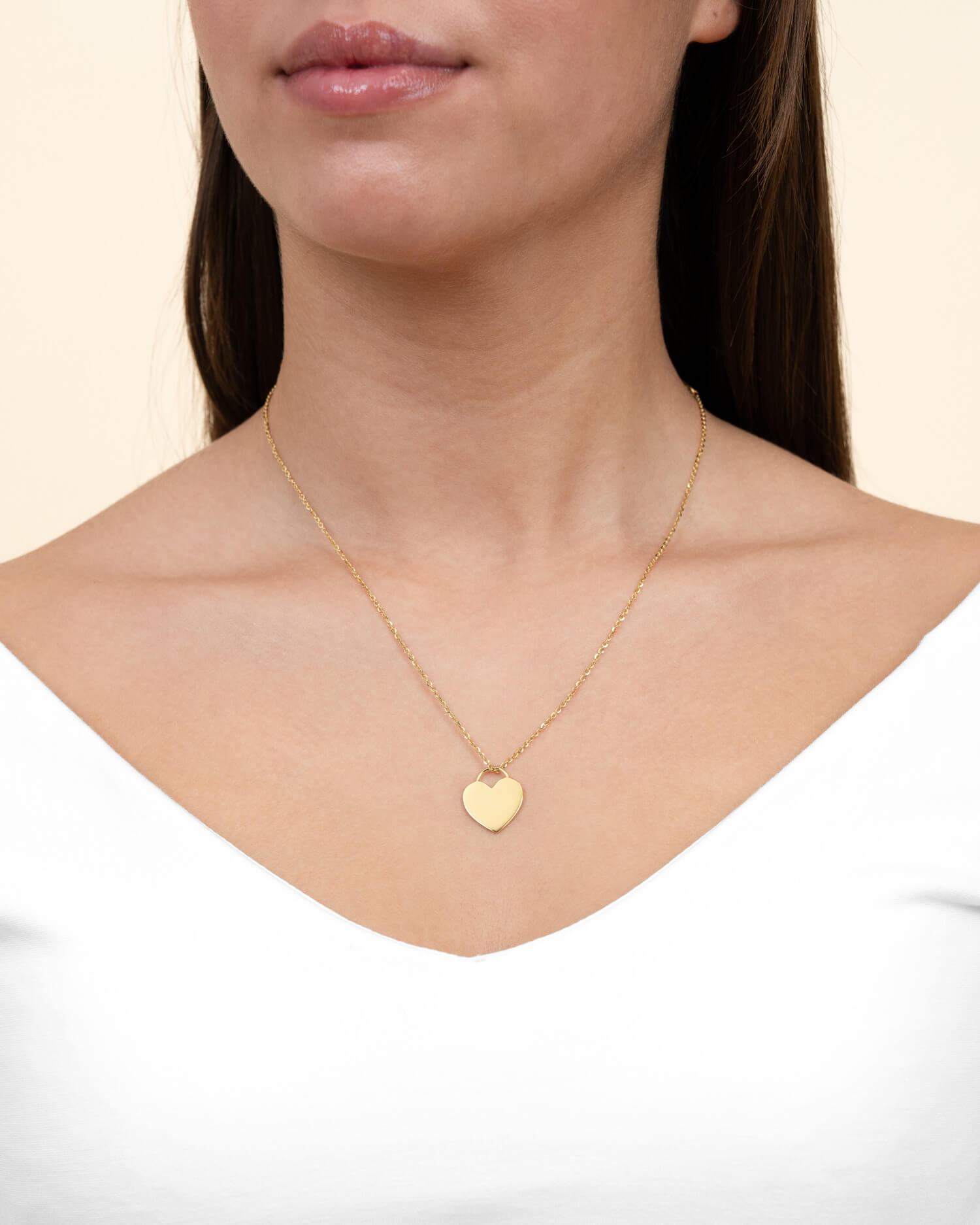 Heart necklace engraving plate pendant