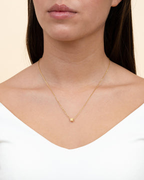 Cube necklace engraving plate pendant
