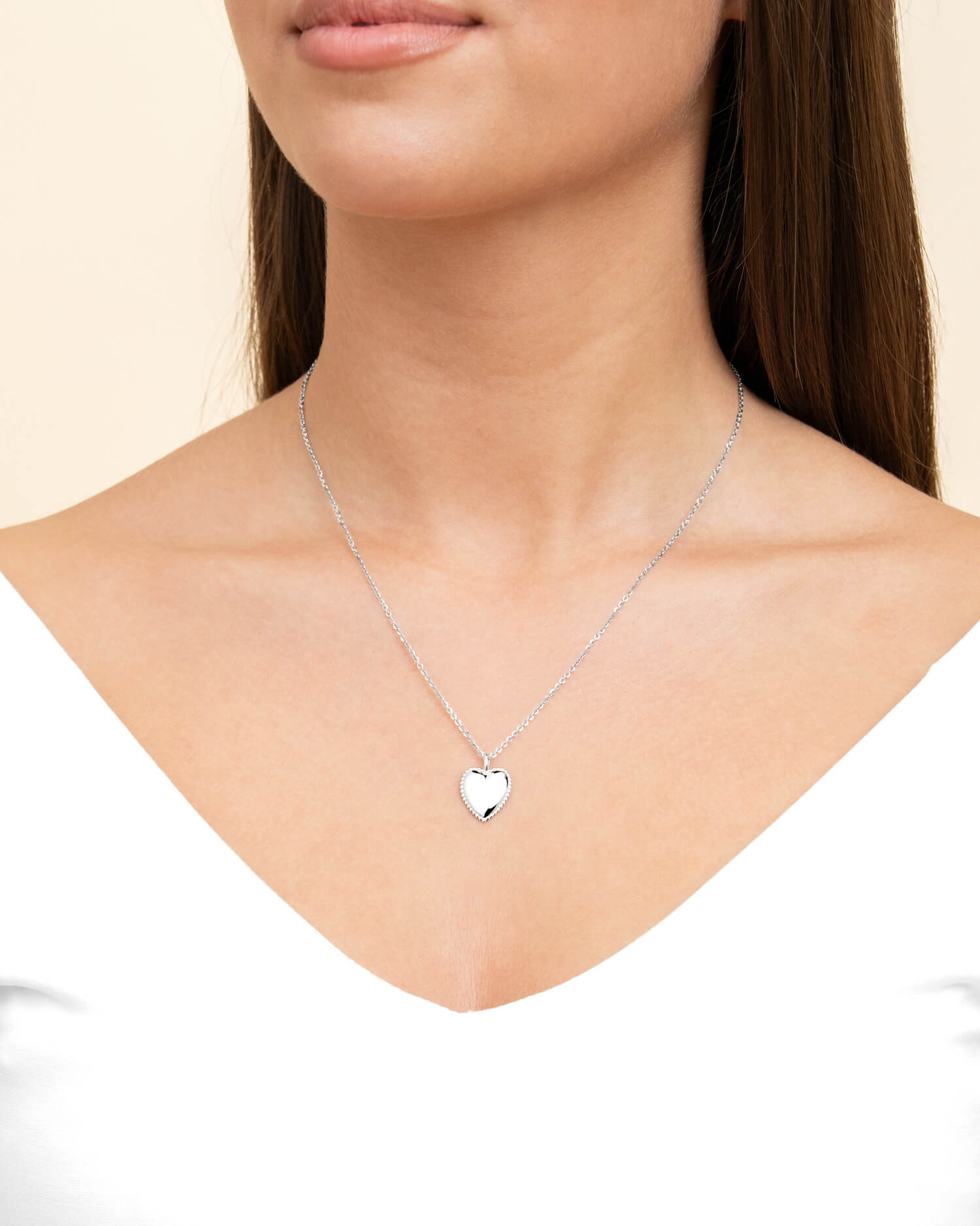 Heart necklace engraving plate pendant-6