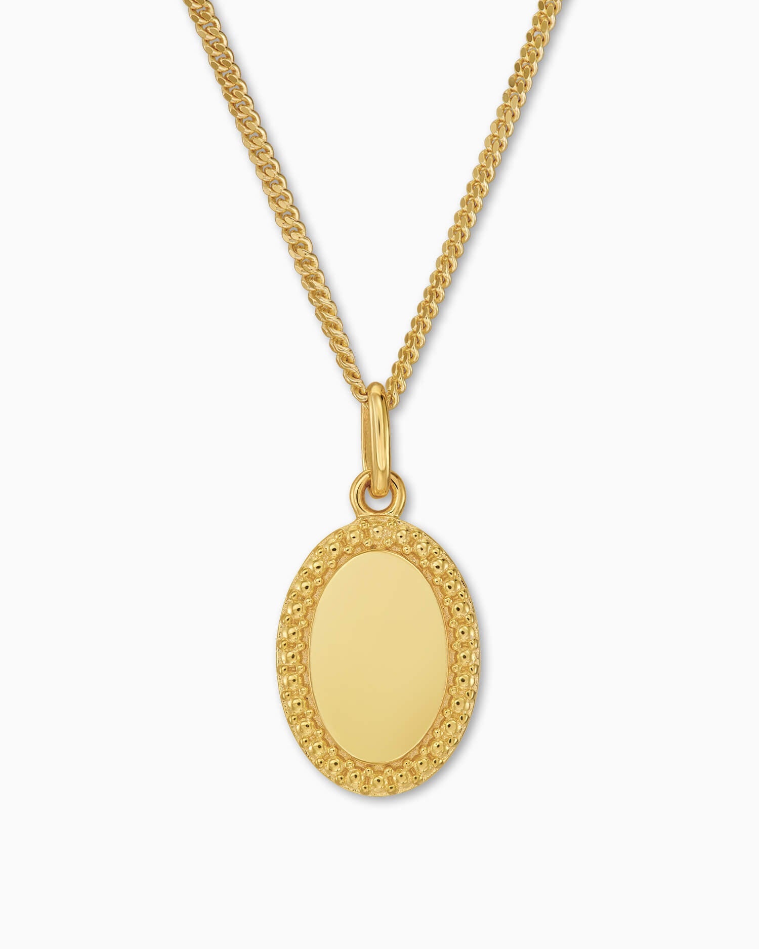 Engraving plates necklace pendant oval-12